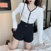 2026 Summer Women's Korean Style Slimming Outerwear Suit: High-Waisted Bootcut Wide-Leg Pants & Versatile Casual Shorts