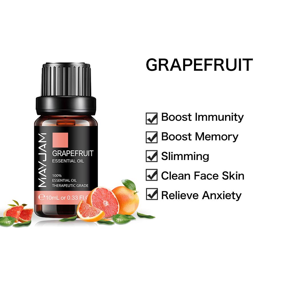 MAYJAM 10ml/30ml/100ml Grapefruit Pure Essential Oil Healthy Calming Humidifier Fragrance Air Purifier Spa Massage Bathing Fruit Aroma Oil