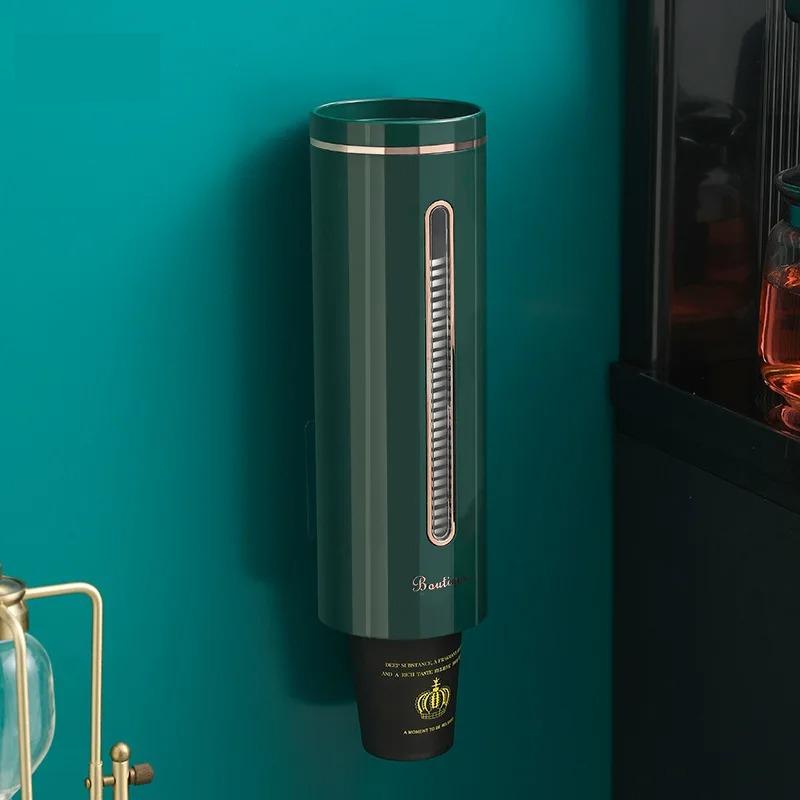 

Диспенсер для бумажных стаканчиков без гвоздей, держатель, автоматическая стойка для хранения одноразовых стаканчиков, настенный органайзер для стаканчиков, подставка для стаканчиков