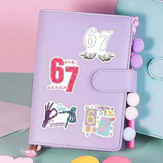 50Pcs Luggage Stickers Number 6 7 Waterproof Decorative Reusable Stickers Residue-Free Removable Stickers Travel Accessories