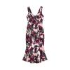 European & American Fruit Print Wave Hem Dress - Women's Summer 2025