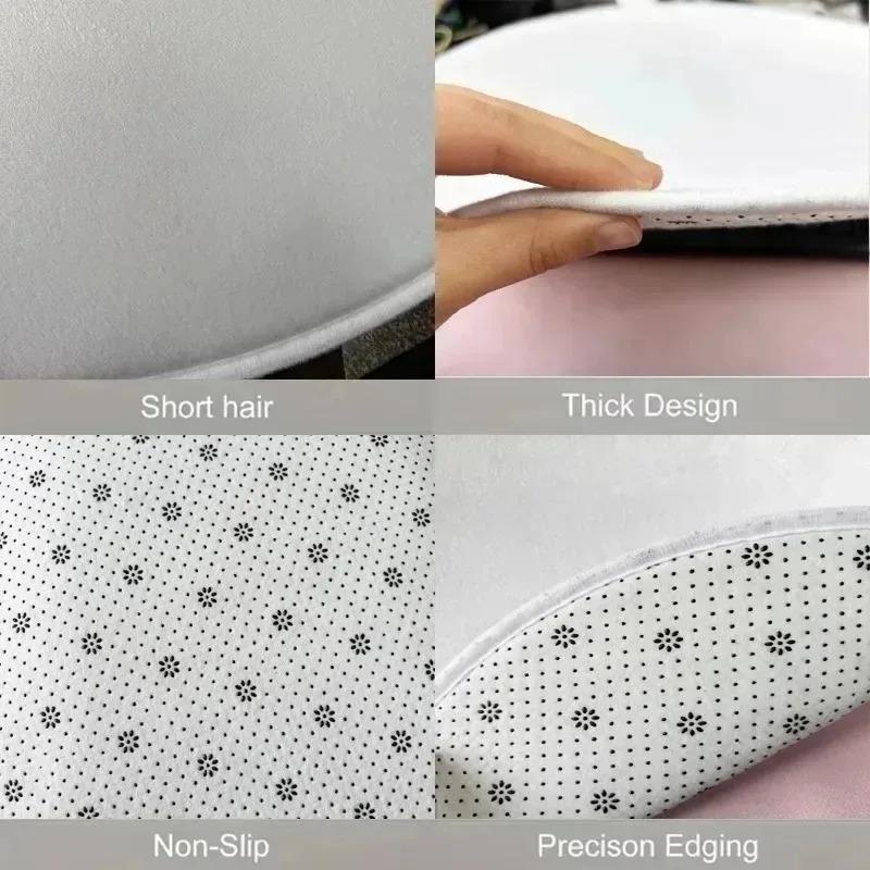 Circular Floor Mat Record Computer Chair Floor Mat Hanging Basket Carpet Living Room Coffee Table Mat Anti Slip Foot Mat Bedside