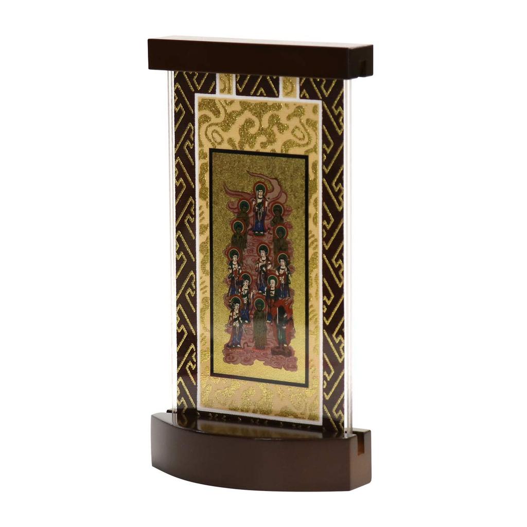 Tiara [Bean] Brown, Standing Hanging Scroll, Modern Stand, 17cm Tall, Principal Image, Thirteen Buddhas