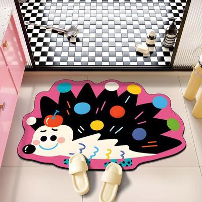 Roztomilý kreslený dopaminový styl roztomilý domácí mazlíček rozsivky bahenní podlahová rohožka do koupelny savá protiskluzová rychleschnoucí podložka pod nohy