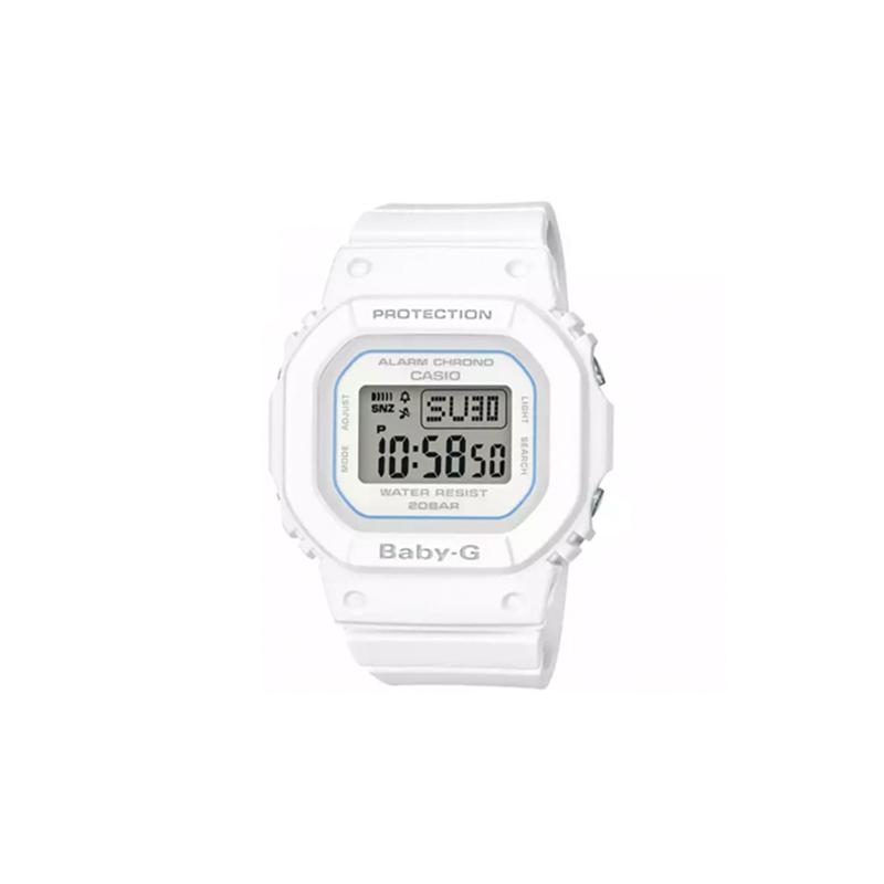 

Casio BABY-G series sports waterproof watch student fashion electronic watch trendy women s small square quartz movement resin strap BGD-560-7PR белый