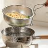 Noodle Strainer Perforated Food Drainer with Hook Rust-Resistant for Pot