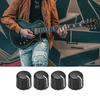 Ahvqevn Electric Guitar Volume and Tone Potentiometer Control Black 6mm Knobs, 10pcs, Knobs, D-Type