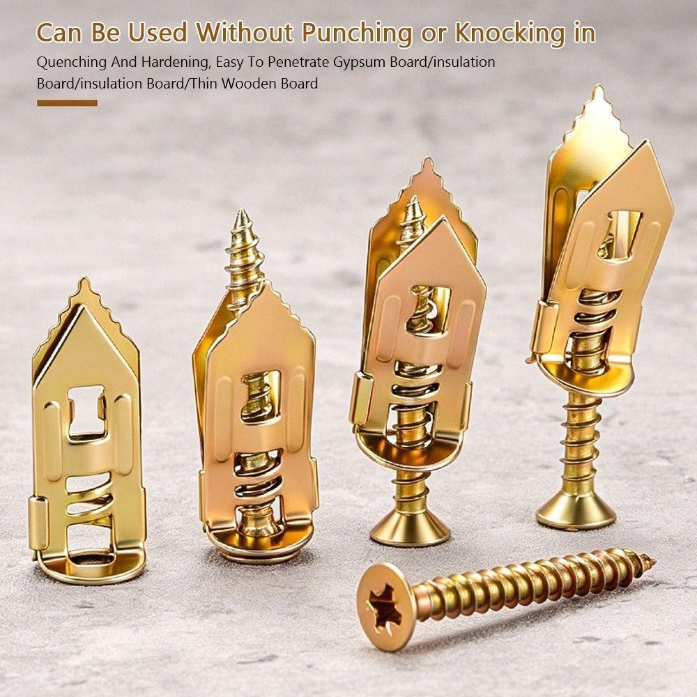 30Pcs/50Pcs Thickened Manganese Steel Wall Fastener High Hardness Steel Anchor Drywall Installation