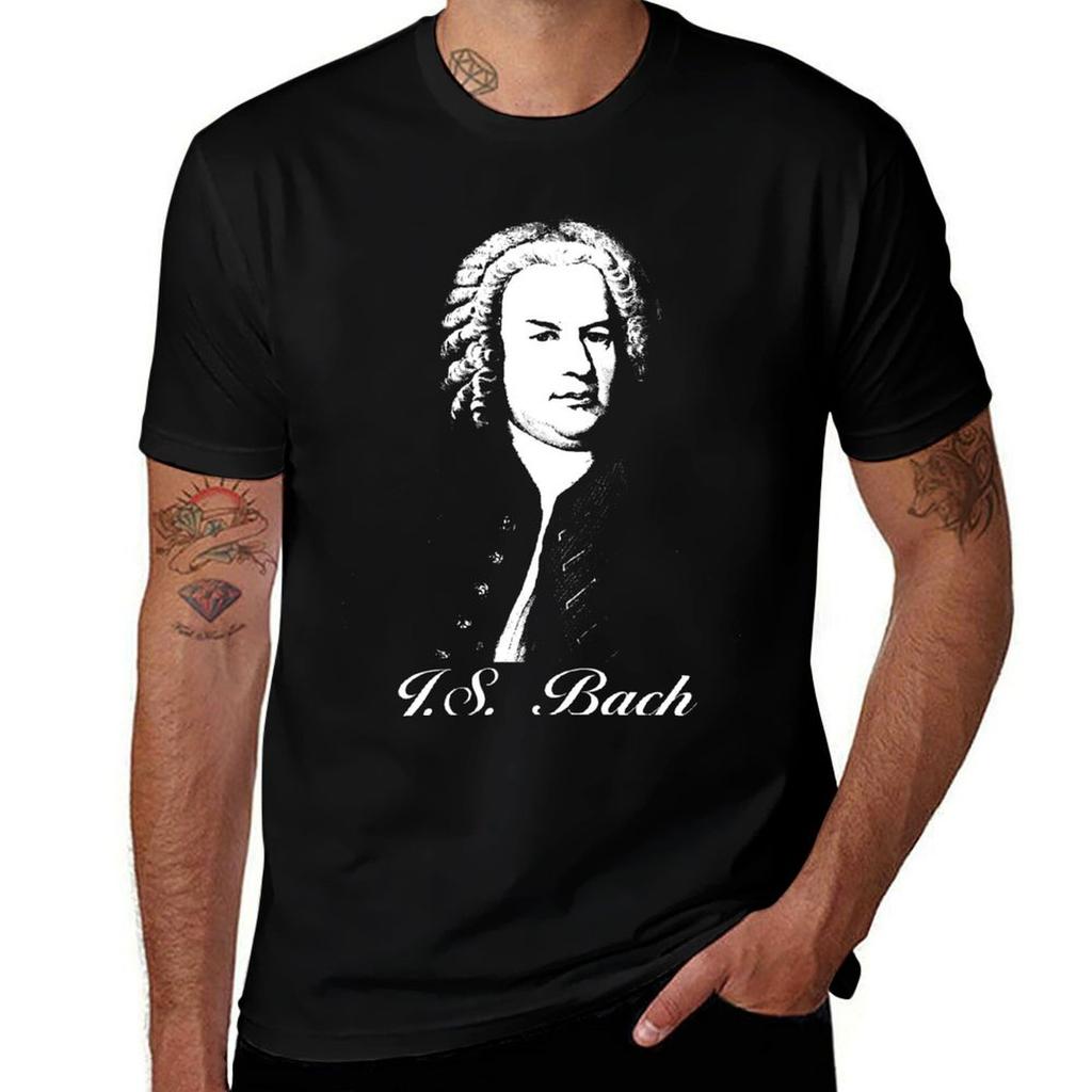 J.S. BACH T-Shirt Big Size Crew Neck T-Shirt