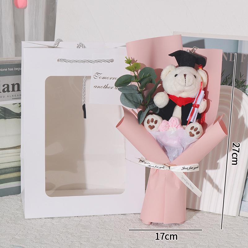 Graduation Crochet Flower Bouquet Artificial Flower Decorations Graduation Gifts for Students Teachers Teachers  Day Gifts