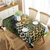 Leopard Rectangular Tablecloth African Safari Animals Tablecloth Home Decor for Outdoor Travel Picnic Mat Kitchen Dining Room