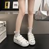 Thick-soled Velcro Big-headed Shoes Women's New Ugly and Cute Inner Height-increasing Flat Shoes Casual Shoes Personalized Women's Board Shoes