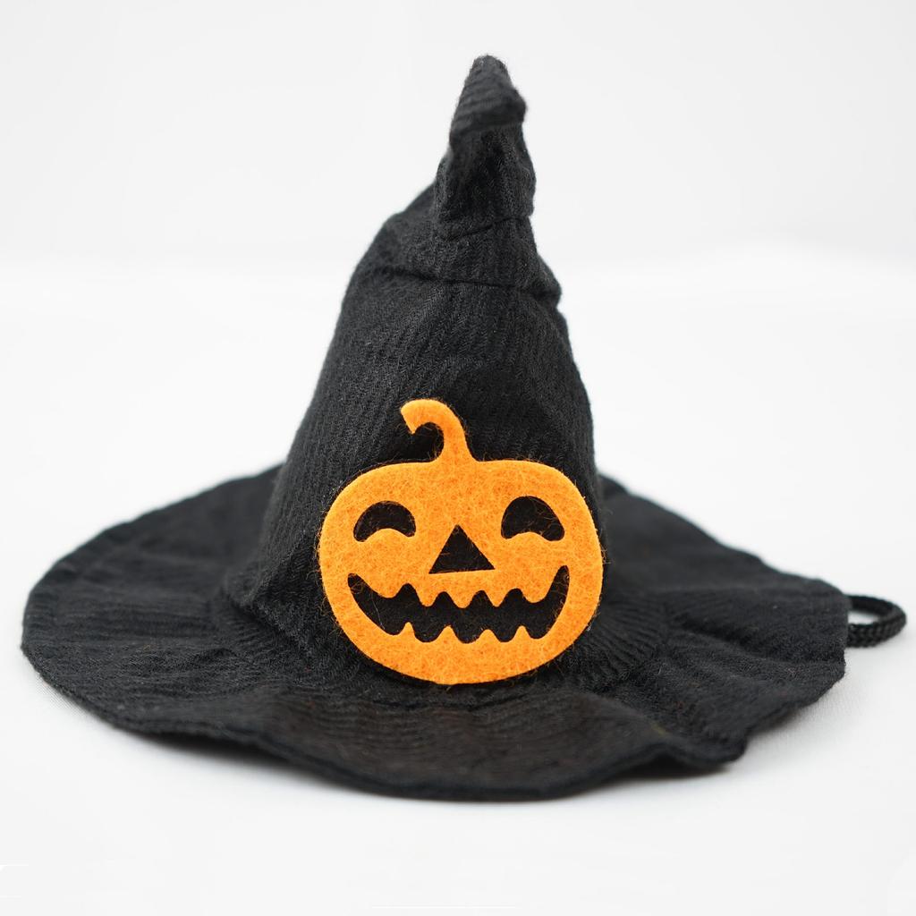 Halloween Pet Dog Hats Adjustable Cute Pet Witch Hat Cosplay Witch Hat With Pumpkin Ornaments Halloween Pet Festival Costume
