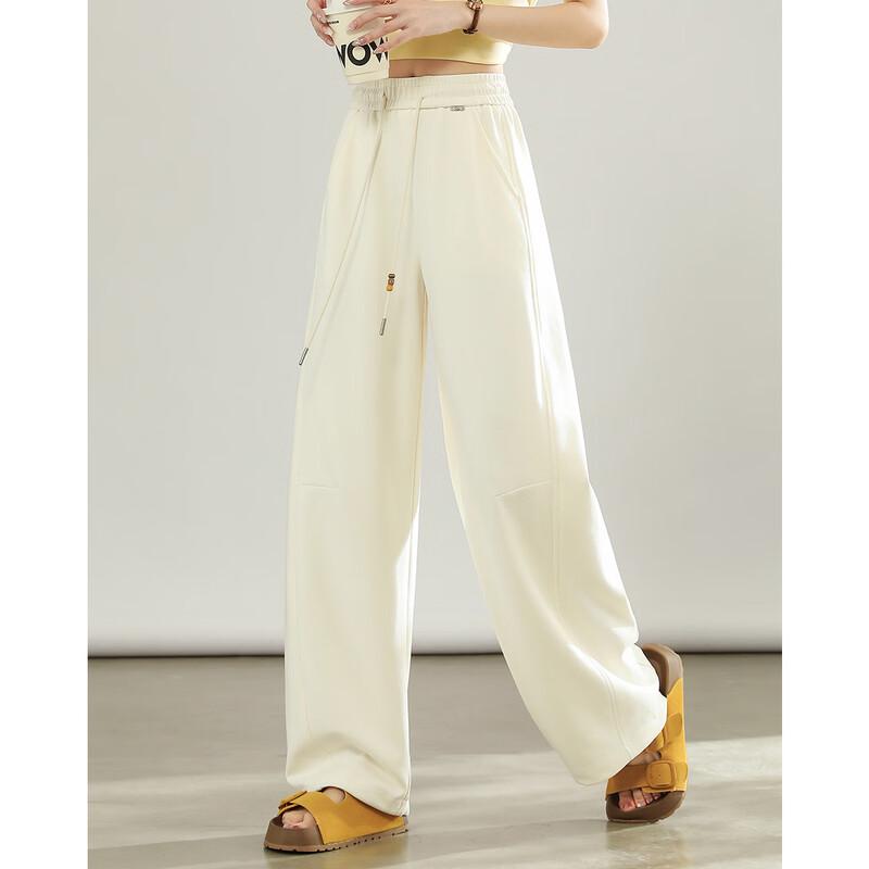 TERRE BLEUE Women's Casual Wide-Leg Track Pants