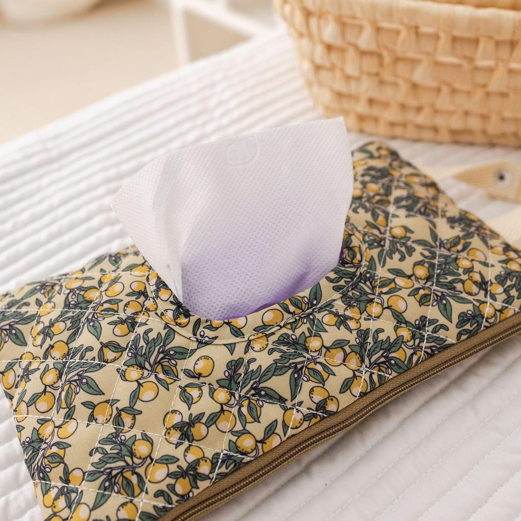 Korea 2026 Baby & Mom Travel Wet Wipe Hanging Bag with Printed Tissue Box Storage