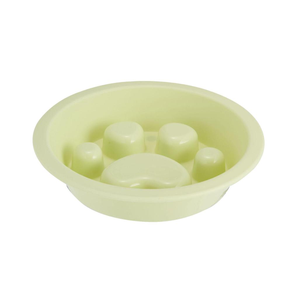 Dopamine Paw Print Non-Slip Slow Feeder Bowl - Cute Anti-Choking Pet Plate