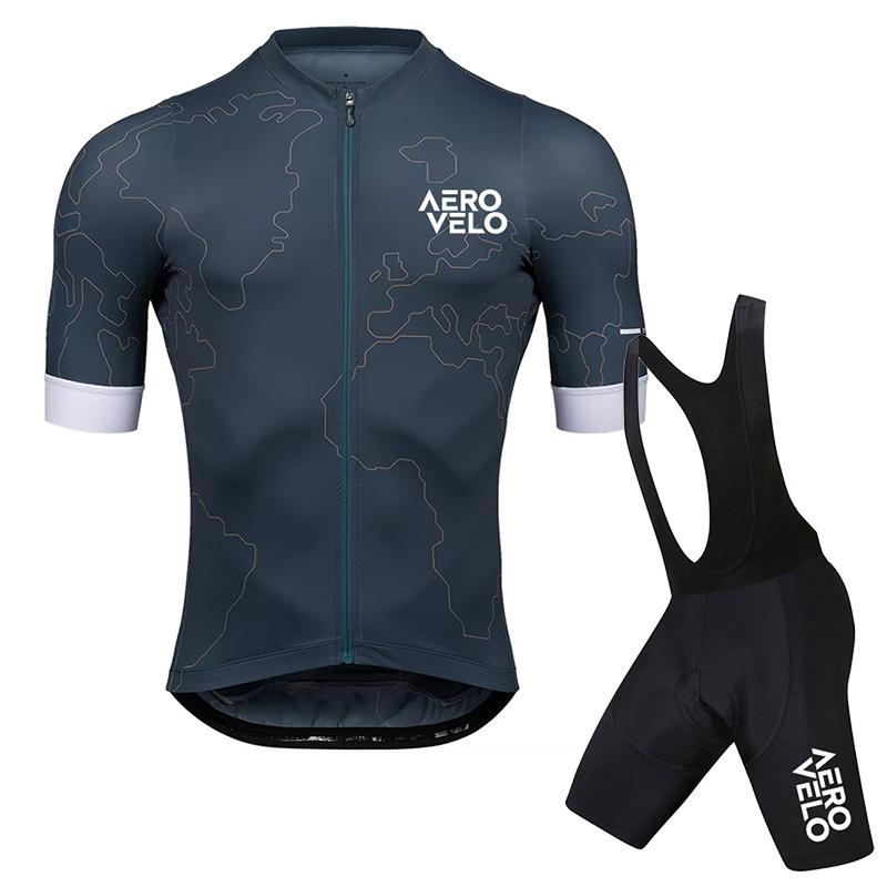 Fahrradtrikot Set Herren Fahrradbekleidung Sommer Straße Training Bike Shirts Anzug Fahrrad Trägerhose MTB Uniform