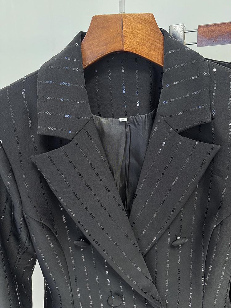 High Street Fashion Sequin Glitter Suit Jacket & Trousers Set - Early Spring 2026