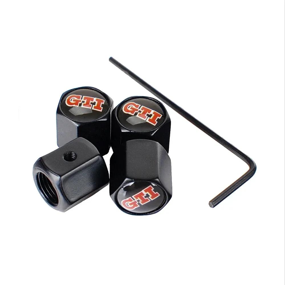 Für VW Neu 4 Stück Diebstahlschutz Auto Rad Reifen Ventilkappen Für Volkswagen Rline GTI Passat Santana Touareg Tiguan Bora Jetta Käfer Sc