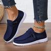 Casual large size shallow mouth breathable women's shoes autumn new women's comfortable flat-soled single shoes women
