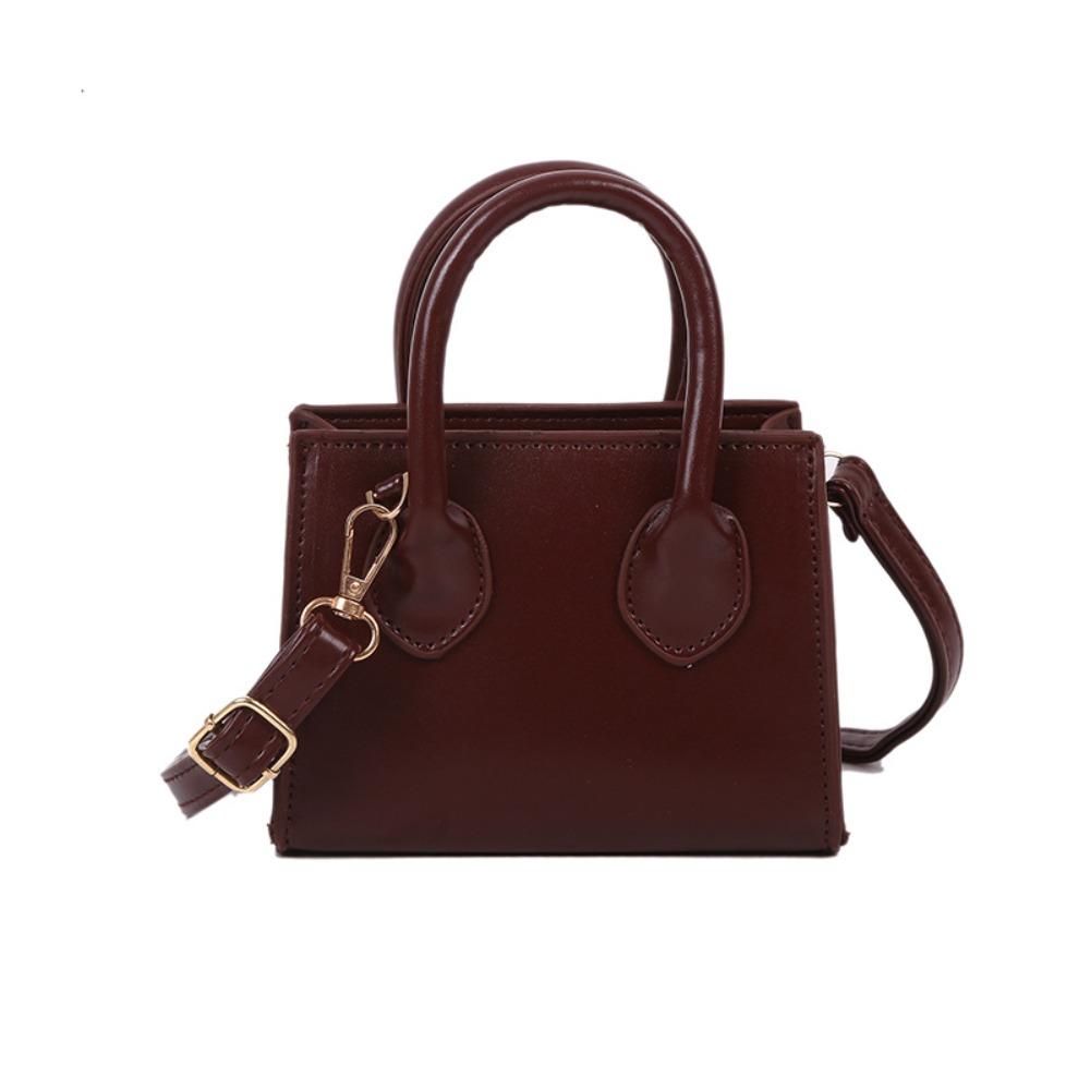 

Minimalist Mini Handbag Solid Color Women s Crossbody Bag All-Match Small Square Bag Outing кофейный