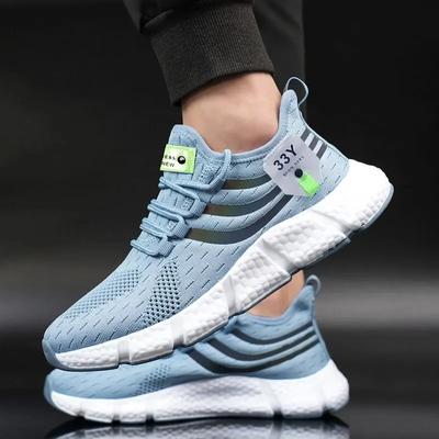 Hommes décontracté chaussures de Sport respirant léger baskets en plein air maille noir chaussures de course athlétique Jogging Tenis chaussures de marche
