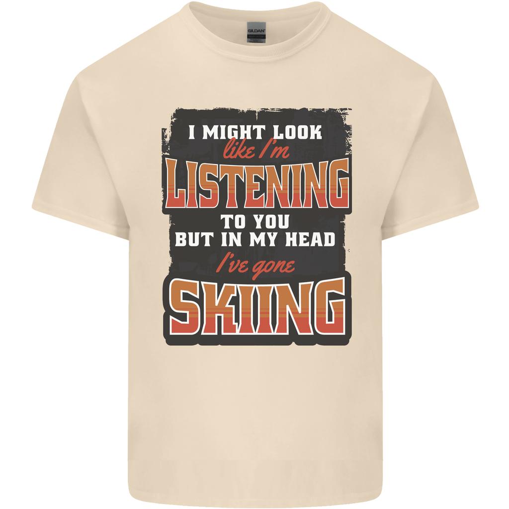 In My Head Ive Gone Skiing Funny Skier Unisexs Light Cotton TShirt