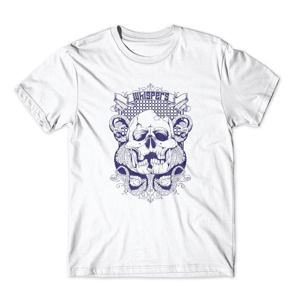 Whispers T-Shirt. Skull Shirt 100% Cotton Premium Tee New S разноцветный