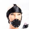 Adjustable Leather Dog Slave Gag Harness for Training