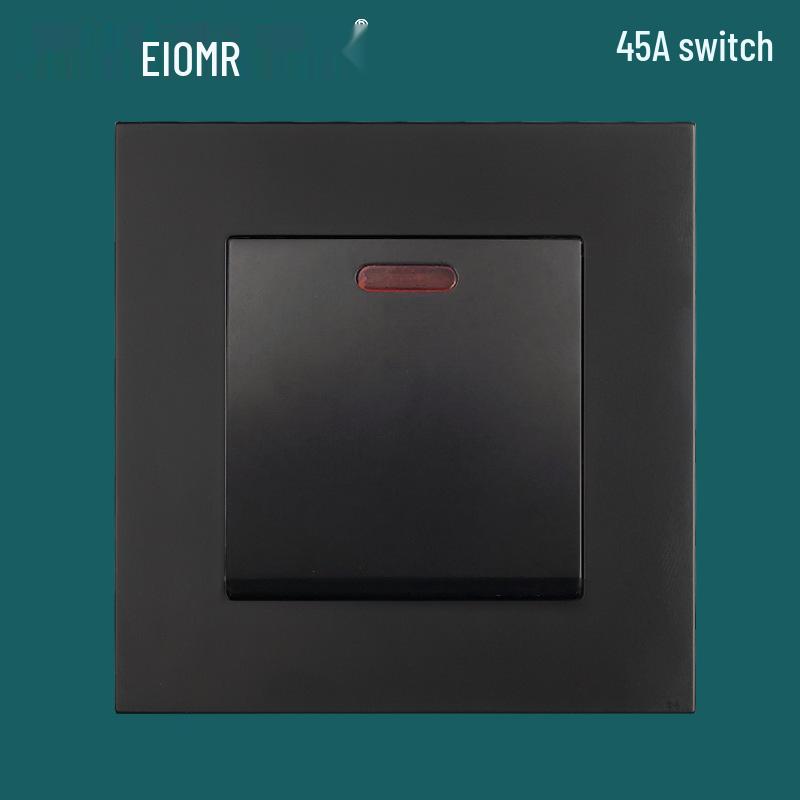 Black 16A German Standard Socket Panel with Double USB + Type C, Concealed European Installation