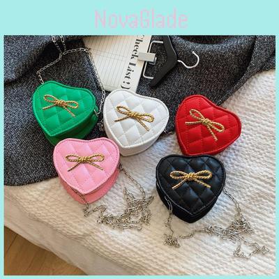 Childrens Fashion Cute Bowknot Chain Shoulder Bag For Girls Daily Use