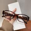 Women Retro Red Square Glasses Frame Glasses Optical Eyewear Decorative Computer Anti-Blue Eyeglasses With Seaside Driving