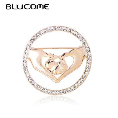 Crystal Love Hands With Newborn Baby Brooches Badge Medical Jewelry Brooch Pins Gifts for Women
