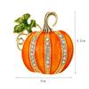 Fashion Halloween Rhinestone Pumpkin Brooches Pins For Women Clothing Coat Jewelry Accessories