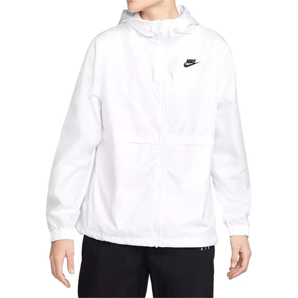 Nike Sportswear Essential Repel Solid Color Hooded Zip-Up Casual Long-Sleeve Jacket Unisex Outerwear White DM6179-100