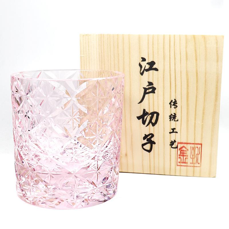 Kanzhi Edo cut Japanese hand-carved whiskey crystal glass wine glass K9 star seven treasure men's gift