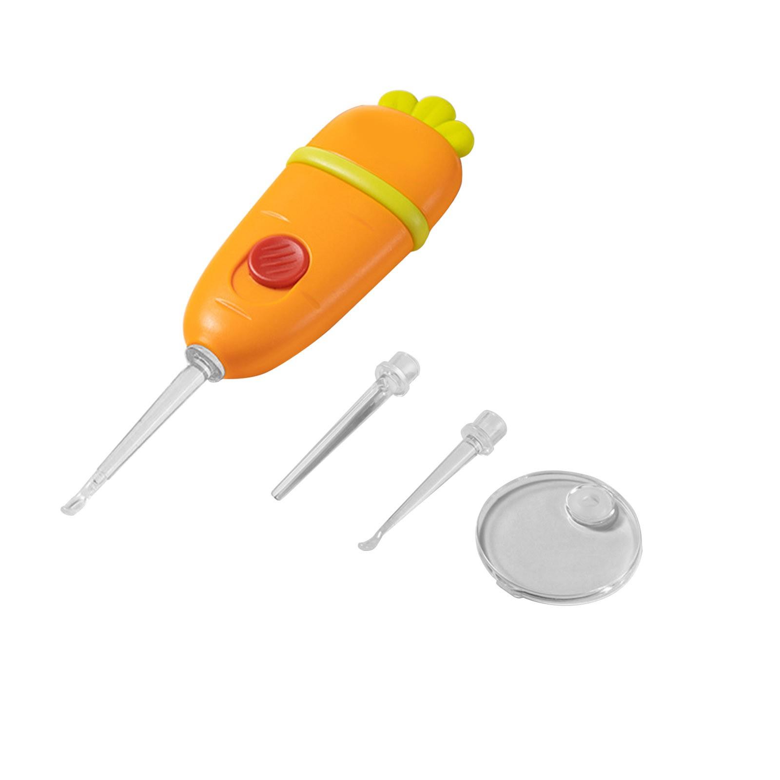 

Детская специальная светящаяся ушная ложка, со светом, детская, для чистки ушей, с мягкой головкой One Size оранжевый