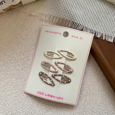 6pcs/set Fashion Geometric Hair Clips Cute Sweet Hairpin Barrettes Hair Accessories