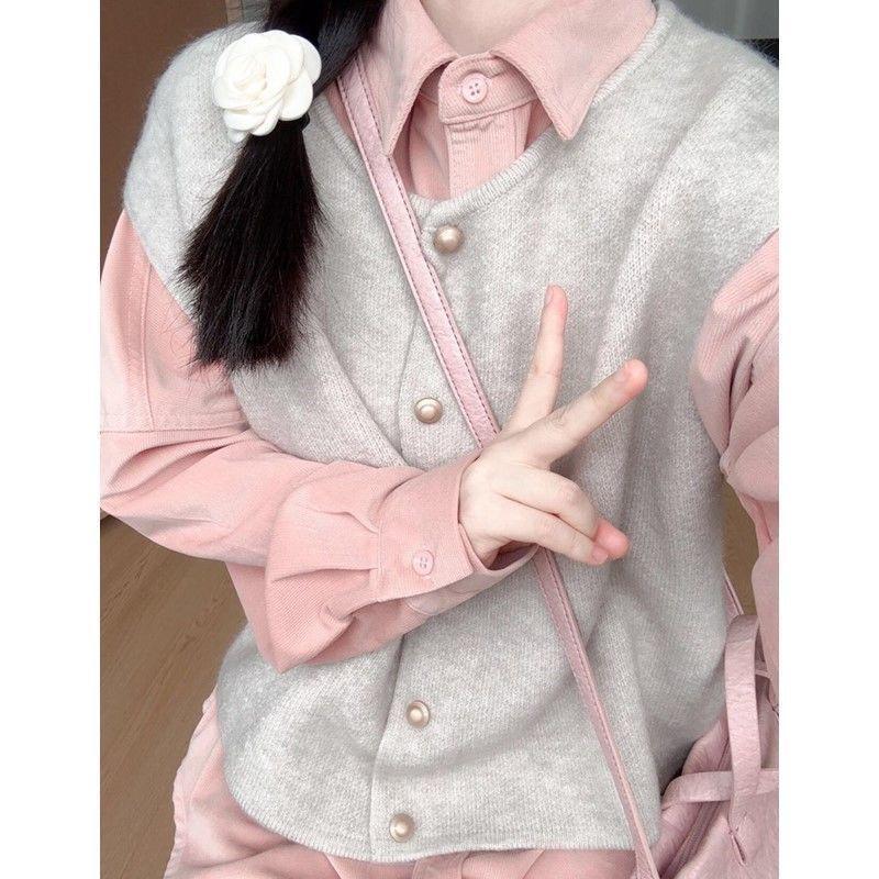 Women's Corduroy Shirt: Autumn/Winter Korean Style Long Sleeve Lapel Cardigan Top