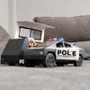 1/32 Tesla Police Cybertruck Trailer Off Road Pickup Truck Diecast Model Car Alloy Children's Toy RV Sound & Light Music Birthday Gift