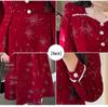 Plus Size Sparkly Red Beaded Dress - New Year Atmosphere