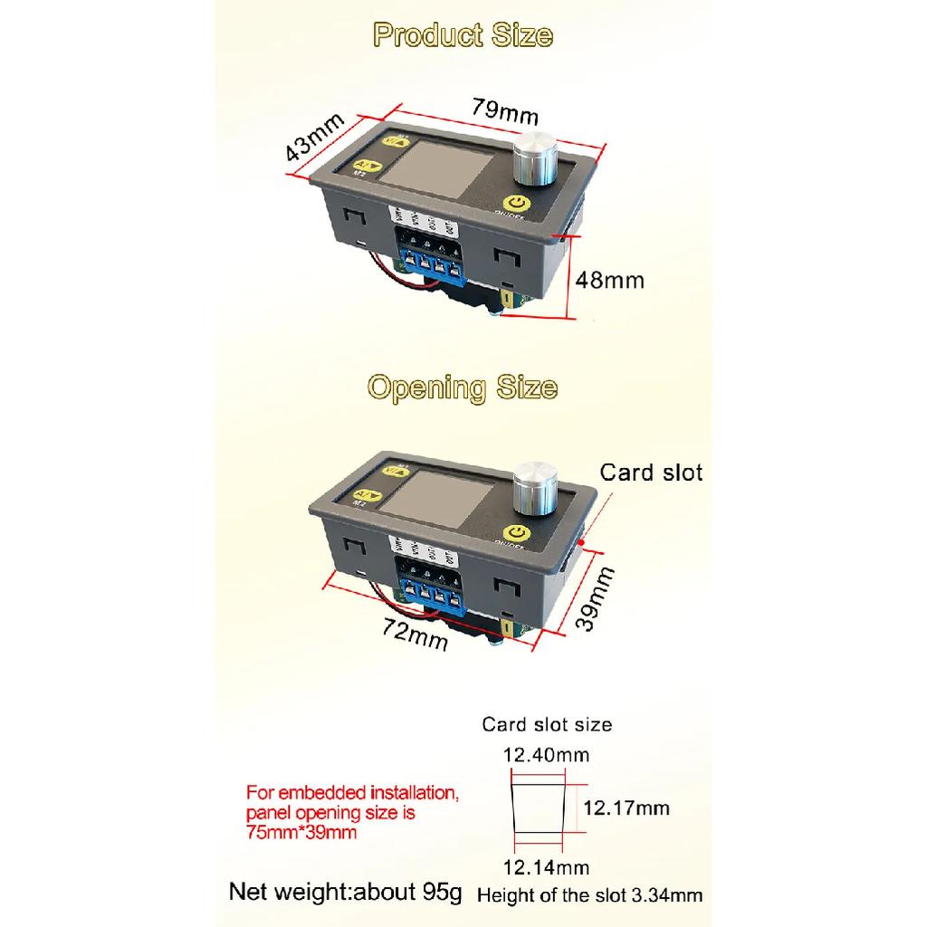 WZ3605E DC DC Buck Boost Converter CC CV 36V 5A Power Module Adjustable Regulated laboratory power supply Voltmeter ammeter