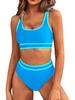 European and American Sexy Solid Color Split Bikini Swimwear for Women