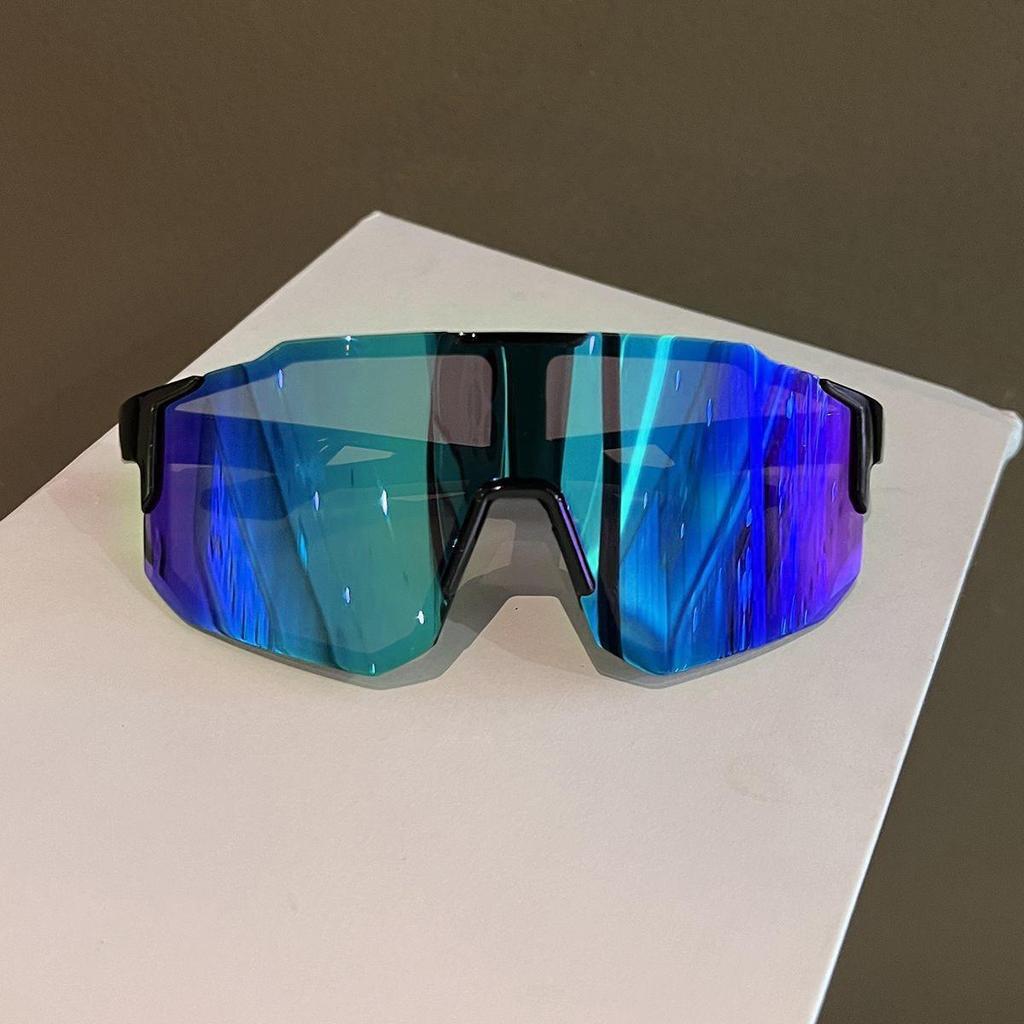 Women's Windproof UV Protection Cycling Sunglasses with Large White Transparent Frame