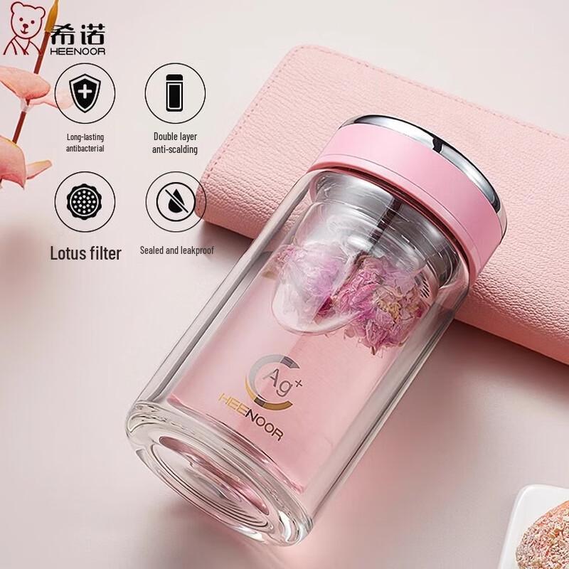 Xinuo Double-Layer Insulated Tea Infuser Glass Cup