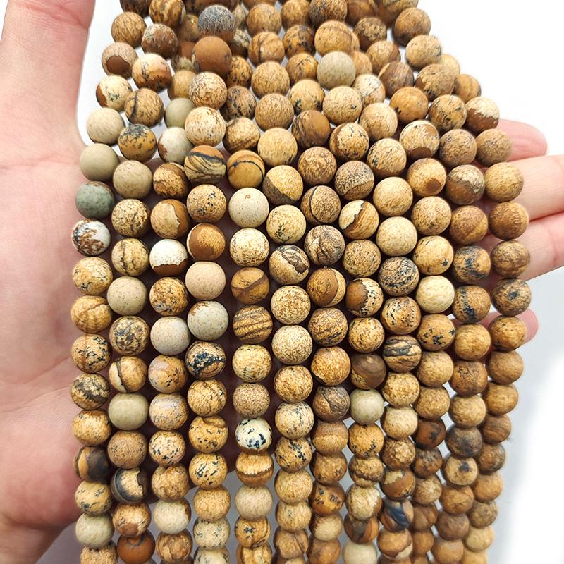 6/8/10mm Matte Stone Beads Natural Stone Beads Round Loose Spacer Beads For Jewelry Making DIY Bracelet Necklace Accessories