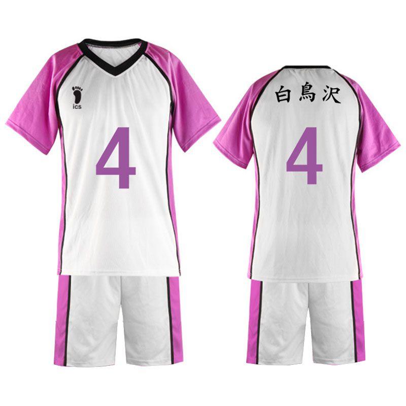 Haikyuu Shiratorizawa Academy Volleyball Kostüm Atmungsaktives Sportanzug-Set