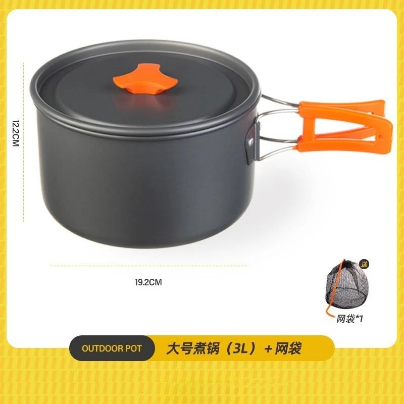 Outdoor Picknick Set Topf Kessel Bratpfanne Suppentopf Faltbare Aufbewahrung Kocher Aufbewahrungstasche Adapter Zubehör