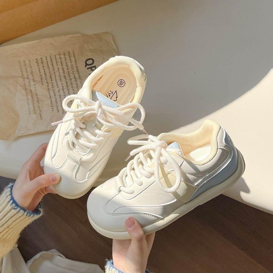 Dexun shoes women's 2025 new popular spring and spring leisure sports shoes versatile soft-soled Forrest Gump shoes little white shoes