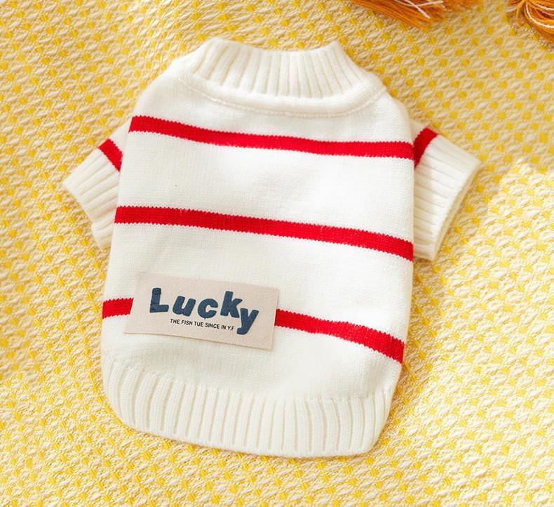 Cozy Striped Faux Mink Sweater for Small/Medium Dogs & Cats - Autumn/Winter Pet Apparel